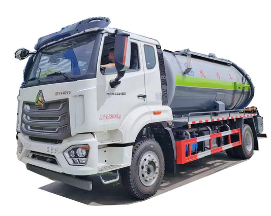 Howo 12 cubic 14 cubic  4x2 sewage suction truck vacuum truck