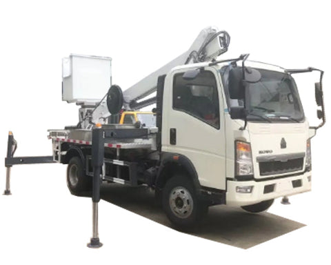 Howo 12-18 meters 4 x2 telescopic boom high-altitude working platform truck