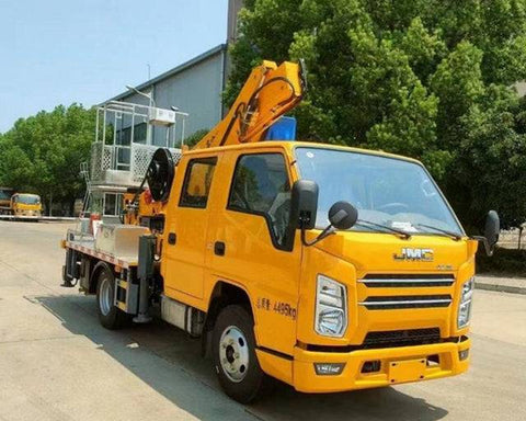 16 meters JiangLing 4x2 telescopic boom aerial operation vehicle