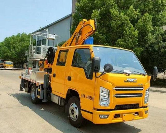 16 meters JiangLing 4x2 telescopic boom aerial operation vehicle