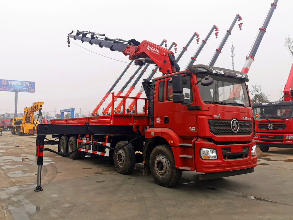 Shaanxi Automobile Delong 8x4 Changxing 25-ton Knuckle Boom Truck Crane