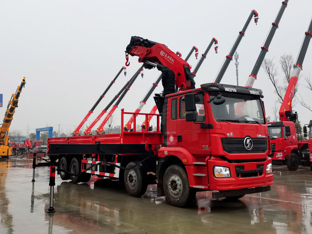 Shaanxi Automobile Delong 8x4 Changxing 25-ton Knuckle Boom Truck Crane