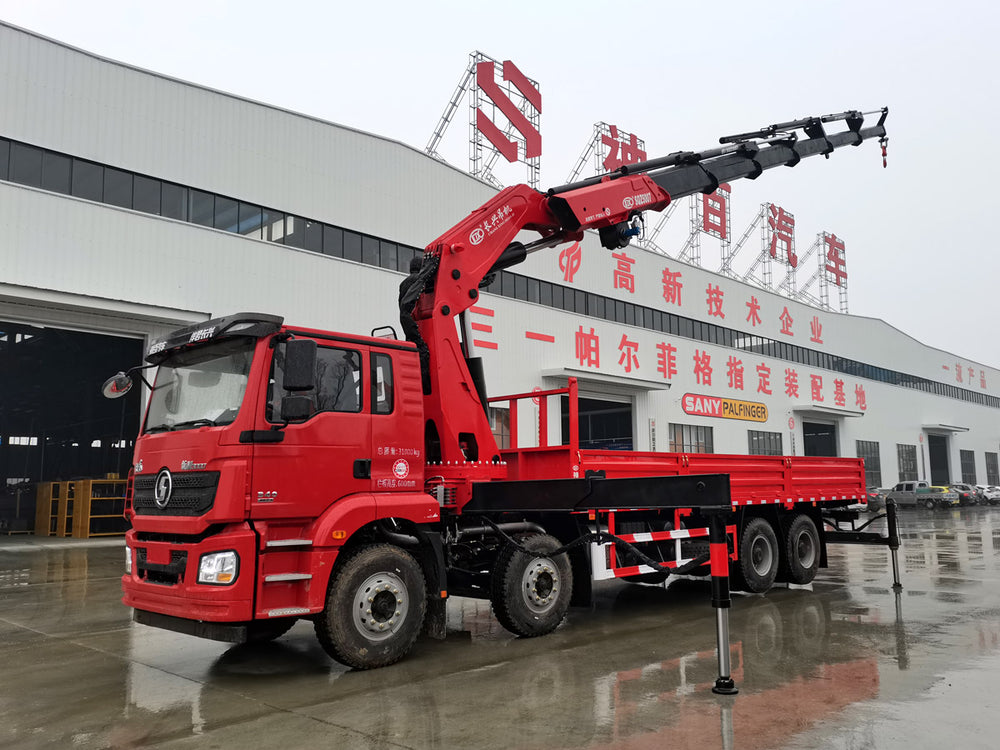 Shaanxi Automobile Delong 8x4 Changxing 25-ton Knuckle Boom Truck Crane