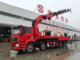 Shaanxi Automobile Delong 8x4 Changxing 25-ton Knuckle Boom Truck Crane