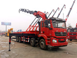 Shaanxi Automobile Delong 8x4 Changxing 25-ton Knuckle Boom Truck Crane