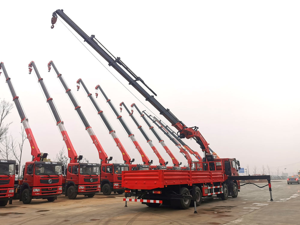 Shaanxi Automobile Delong 8x4 Changxing 25-ton Knuckle Boom Truck Crane