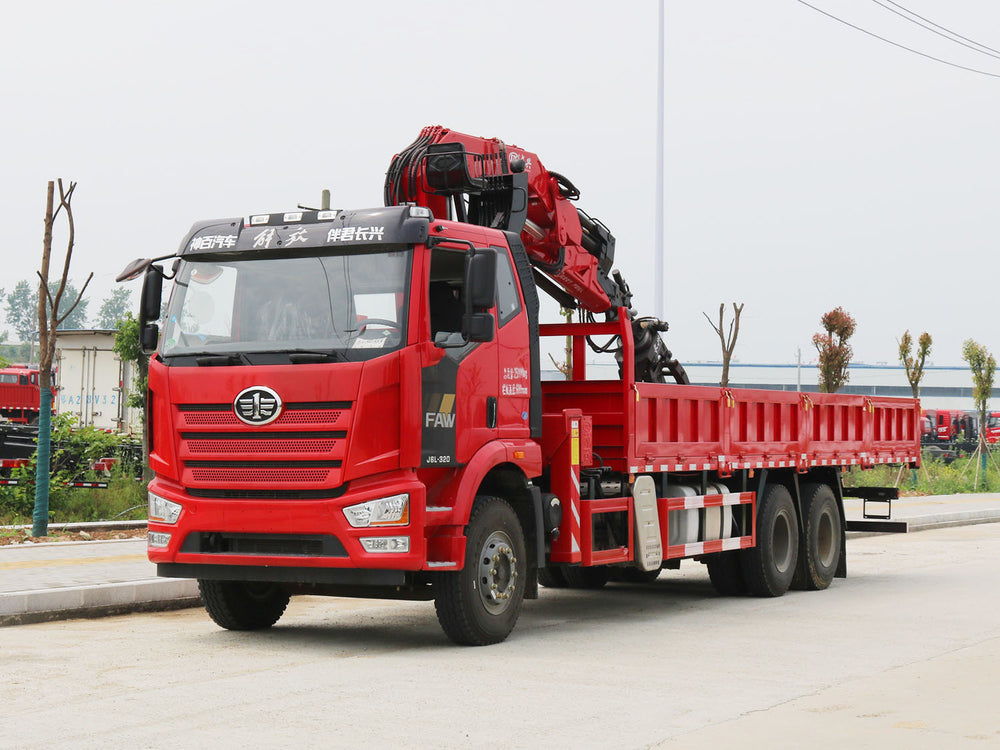 Jiefang J6L 6*4 Changxing 16-ton Knuckle Arm Crane