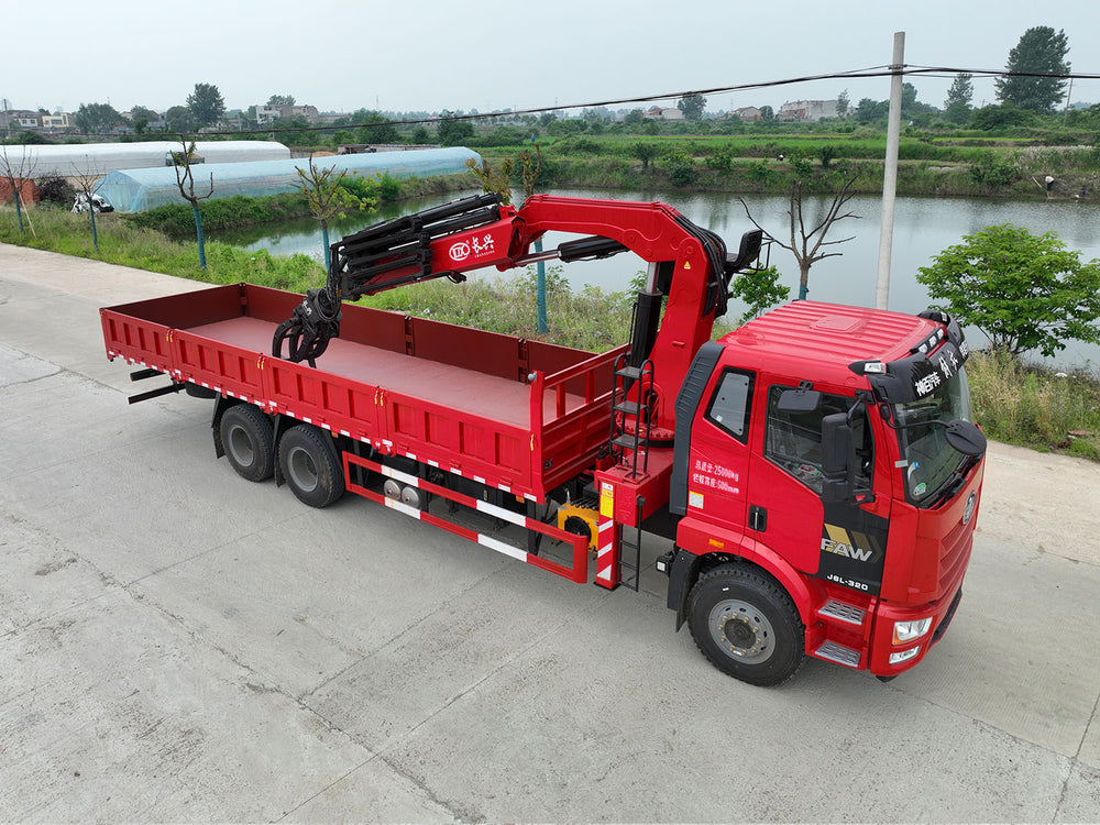 Jiefang J6L 6*4 Changxing 16-ton Knuckle Arm Crane