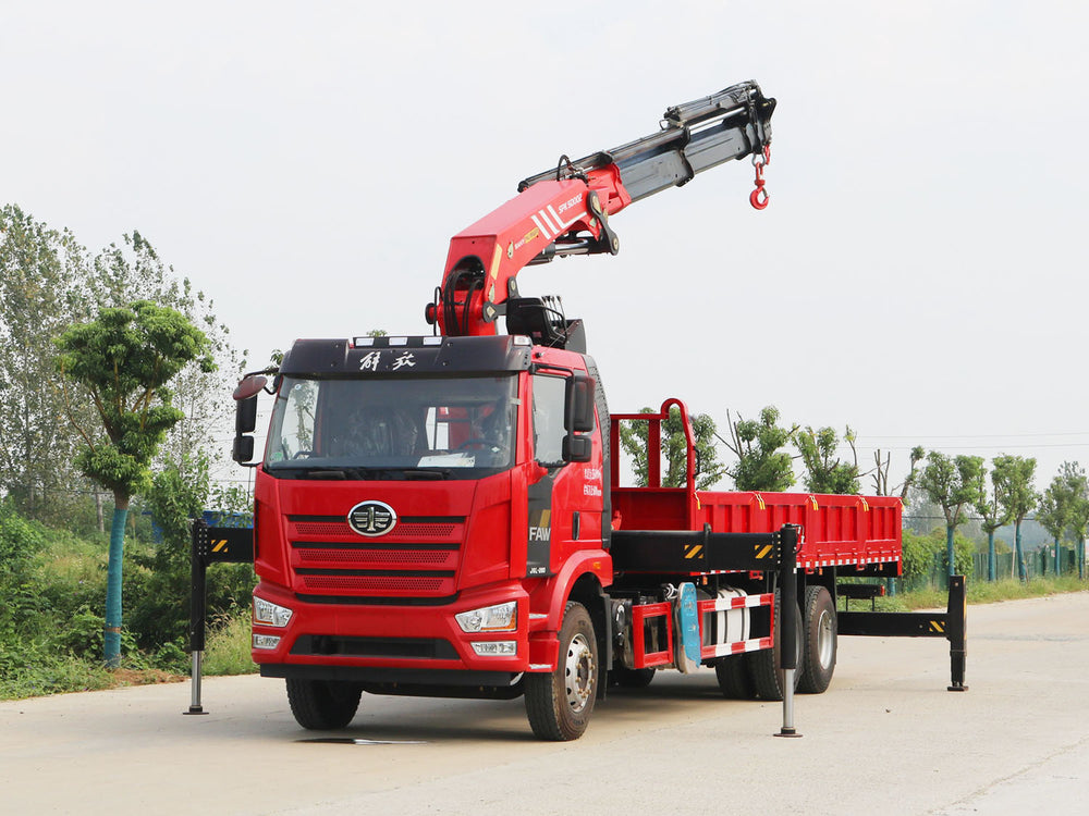 Jiefang J6L 6*4 Sany 25-ton knuckle boom crane