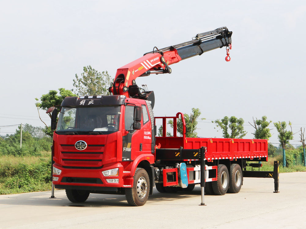Jiefang J6L 6*4 Sany 25-ton knuckle boom crane