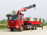 Jiefang J6L 6*4 Sany 25-ton knuckle boom crane