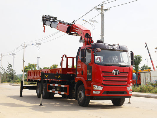 Jiefang J6L 6*4 Sany 25-ton knuckle boom crane