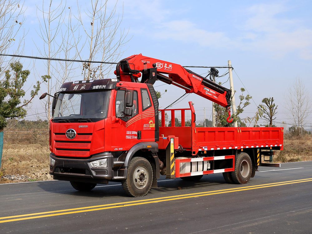Jiefang J6L Changxing 10-ton Knuckle Arm Truck Crane