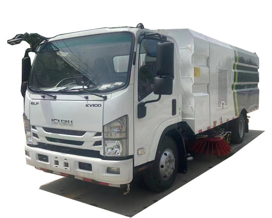 Isuzu 4x2 Road Wash Sweep Sweeper 5 cubic Dumpster 5 cubic tank