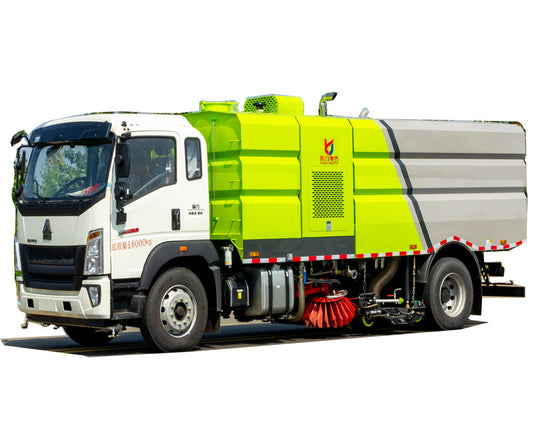 Howo 4x2  Wash Sweep car 7 cubic bins 9 cubic water tanks