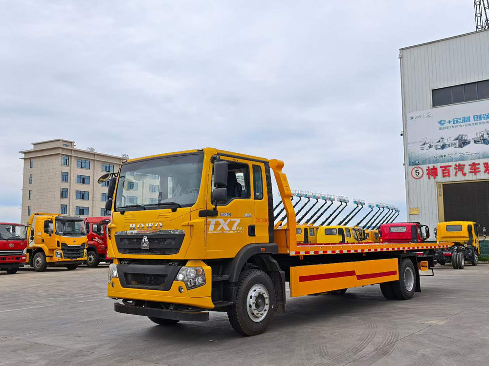 Howo 8.8-meter flatbed tow truck (one trailer, two trailers) - Factory direct sales
