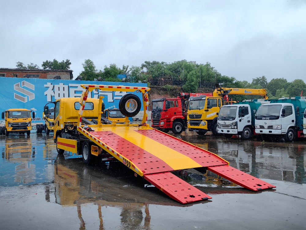 Jiefang 5.5 meter  tow truck (telescopic ramp)
