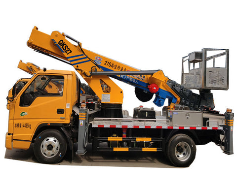 27meters  JiangLing 4 x2 telescopic boom aerial working vehicle