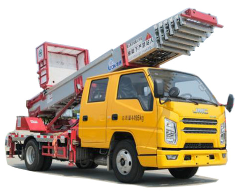32 meters JiangLing 4 x2  aerial ladder moving operation truck