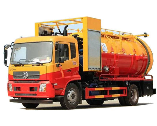 Dongfeng  4x2 sludge transport truck  4 square water tank 8 square waste tank