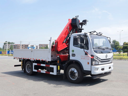 Dongfeng Dollicar D7 Single-Cab 6.3-Ton Knuckle-Boom Truck-Mounted Crane