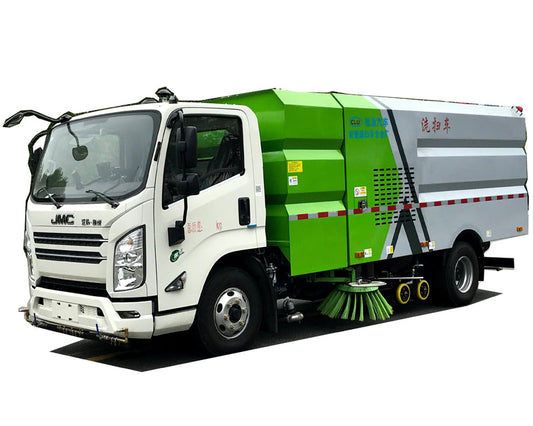 JiangLing 4X2 washing and sweeping car 5 square water tank 4 square dustbin
