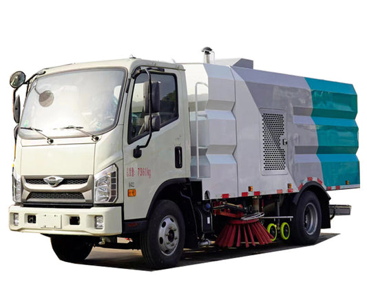 Fukuda 4X2 road cleaning car 3 square water tank 3 square garbage bin