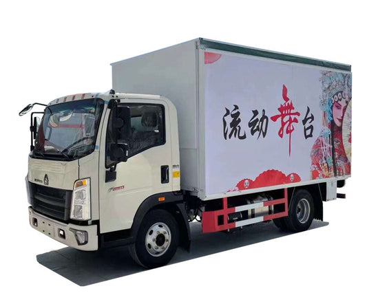 HOWO 4X2 stage truck (cargo box length 4m)